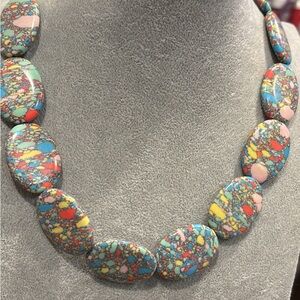 Colorful chunky Stone Necklace